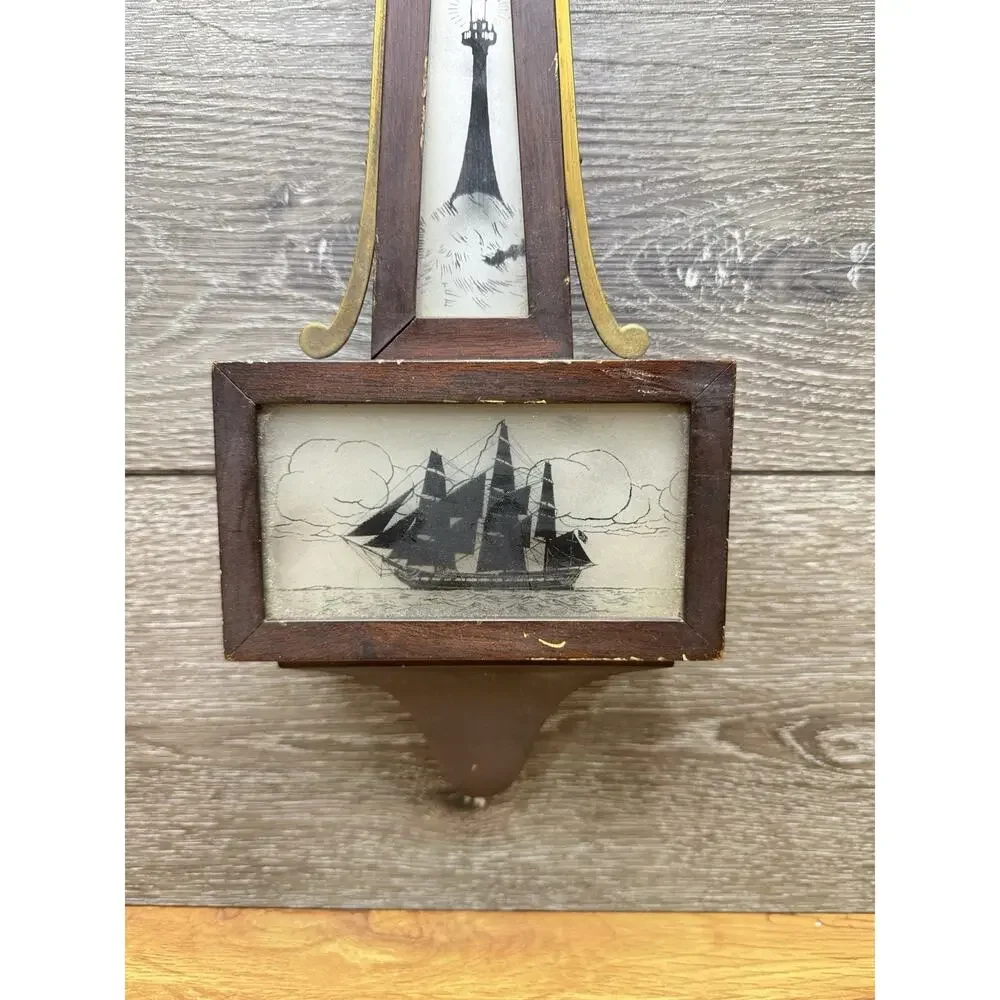 Vintage Seth Thomas Banjo Wall Clock 19x6x3” ~ For Parts/repair
